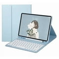 thumbnail image 1 of XZAMB Fire HD 10 Plus/Fire HD 10 (11th Generation, 2021 Release) Keyboard Case Cute Round Key Color Keyboard Wireless Detachable BT Keyboard Cover (SkyBlue), 1 of 25