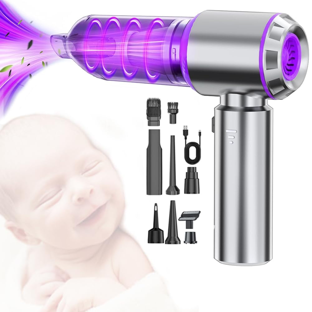 XZAMB Handheld Vacuum Cordless,19000Pa Mini Vacuum Cleaner with Brushless Motor,Low Noise Store More and Bigger Rechargeable Car Vacuum Portable Cordless for Home Pet Car