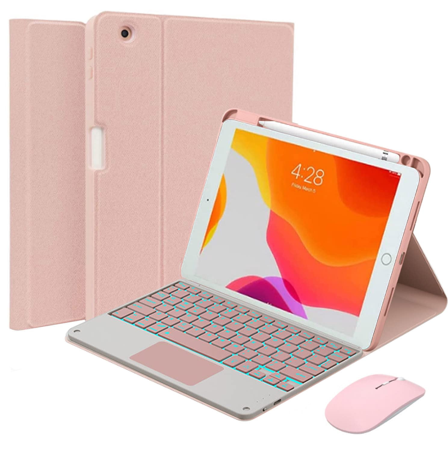 iPad mini5＋ApplePencil＋MagicMouse2 XZAMB IPad Mini Touchpad Keyboard Case Compatible with iPad Mini 5