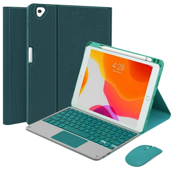 XZAMB IPad Mini Touchpad Keyboard Case Compatible with iPad Mini 5/4, Magnetically Detachable Backlit Keyboard Mouse, Smart with Pencil Holder Mouse iPad Mini 5/Mini 4, Pink
