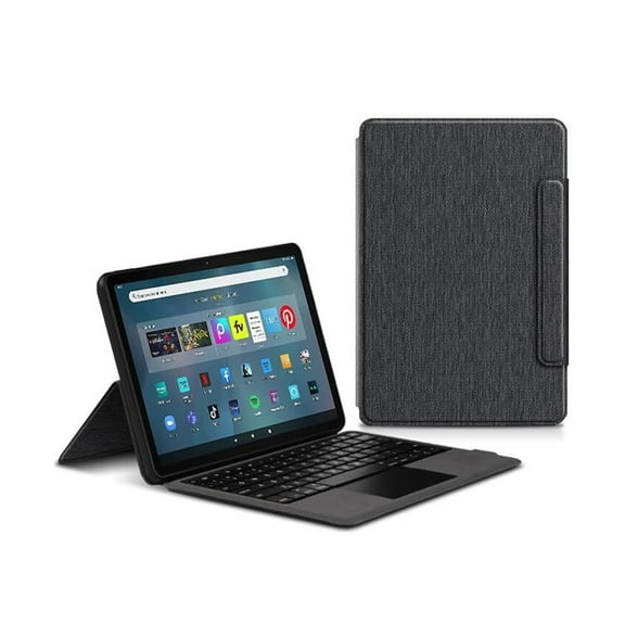 XZAMB Keyboard Case Compatible with Fire Max 11 11.0-inch 2023 (13th Generation), Magnetic Kickstand Rechargeable Case with Bluetooth Multi-Touch Trackpad Keyboard for Fire Max 11, Black