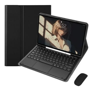 XZAMB Keyboard Case Compatible with Samsung Galaxy Tab A7 10.4" 2022/2020,Slim Smart Case Detachable Tablet Rounded Keyboard and Mouses,with Smart Touchpad Built in Pencil Holder