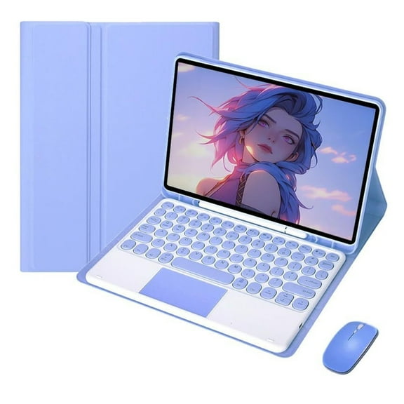 STYU Keyboard Case Compatible with iPad 9.7" 6th & 5th / iPad Pro 9.7" 2018/2017,Slim Smart Case,Detachable Tablet Keyboard and Mouses,with Smart Touchpad Built in Pencil Holder