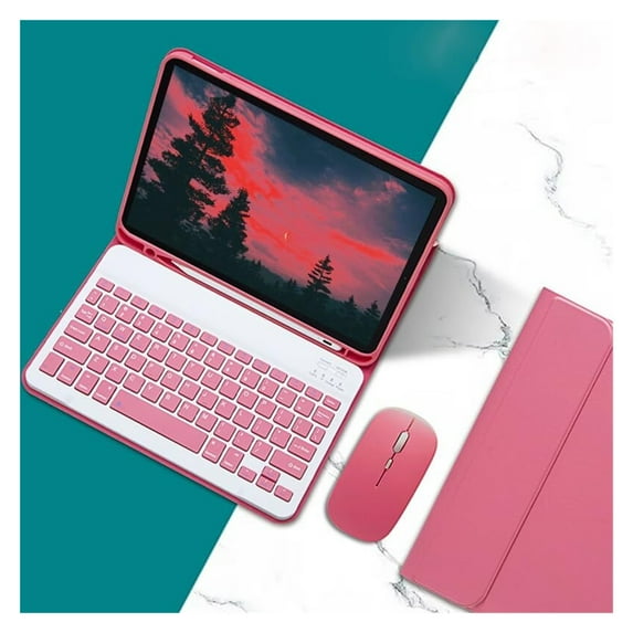 STYU Keyboard Case Compatible with iPad Mini 5 4 3 7.9 Inch 5th 4th 3rd Generation, Detachable Keyboard, Stand Keyboard Cover with Pencil Holder and Mouses, Auto Sleep/Wake