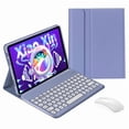 thumbnail image 1 of XZAMB Keyboard Case with Mouse Compatible with Lenovo Tab P12 Pro 2021 Release 12.6 Inch (TB-Q706F TB-Q706Z), Folio Slim Smart Keyboard Case Cover with Cute Round Key Wireless Detachable Keyboard, 1 of 7