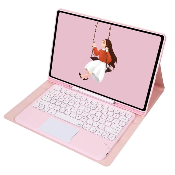 XZAMB Keyboard Case with Touchpad Compatible with Galaxy Tab S9 Ultra 2023 14.6 Inch (Model SM-X910/X916B/X918U),Slim Smart Keyboard Cover with Cute Round Key Wireless Keyboard with S Pen Holder