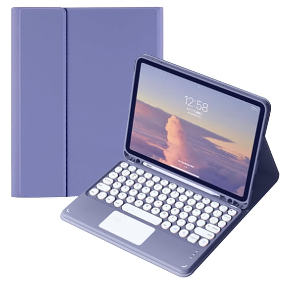 XZAMB Touchpad Keyboard Case Compatible with iPad Air 13-inch (M2, 2024), iPad Pro 12.9 (6th/5th/4th/3rd Gen), Smart Keyboard Folio Cover with Pencil Holder, Multi-Touch Trackpad