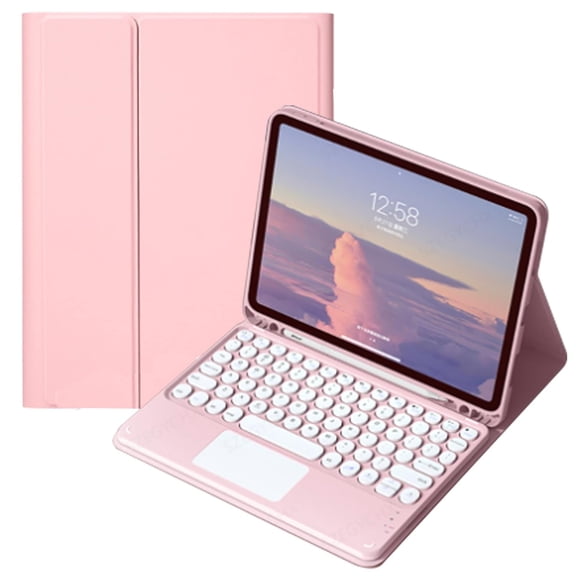 XZAMB Touchpad Keyboard Case Compatible with iPad Air 13-inch (M2, 2024), iPad Pro 12.9 (6th/5th/4th/3rd Gen), Smart Keyboard Folio Cover with Pencil Holder, Multi-Touch Trackpad