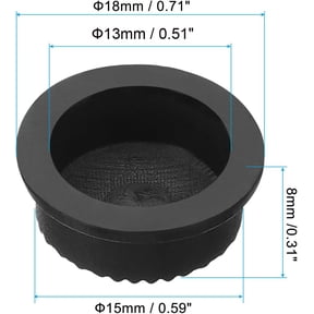 XZHANH-0.51" LED Flashlight Switch Cap, 5 Pcs Silicone Soft Boot Cover for Push Button Switch Electric Torch Handheld Flashlights DIY Project, Black