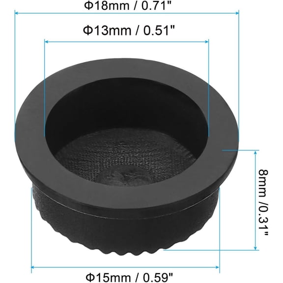 XZHANH-0.51" LED Flashlight Switch Cap, 5 Pcs Silicone Soft Boot Cover for Push Button Switch Electric Torch Handheld Flashlights DIY Project, Black
