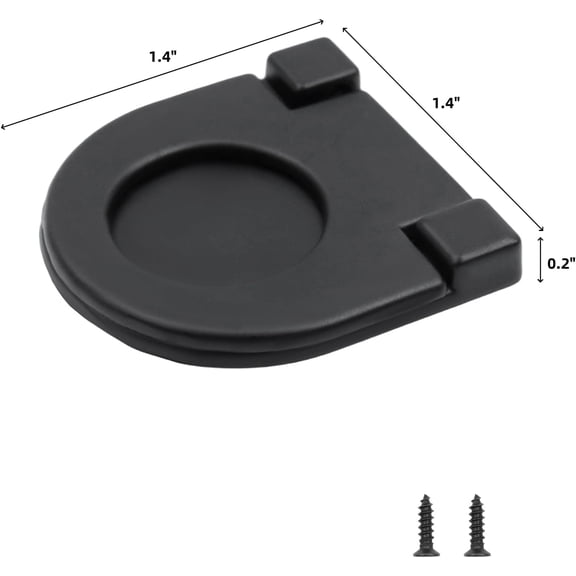 XZHANH-1.4 Inch Flush Pull Handles, Matte Black Recessed Furniture Handles with Screws, Hidden Cabinet Pull for Drawers, Sliding Doors & Wardrobes, 10Pcs