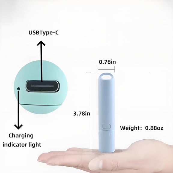XZHANH-10-Pack Mini LED USB-C Rechargeable Flashlights, Ultralight Zoomable for Home, Flashlights for Home, Emergency, Camping,Dog Walking,Bulk for Gifts
