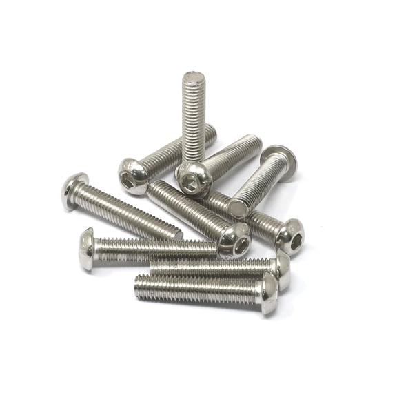 XZHANH-10 Pcs M8 x 40mm Thread Pitch 1.25 mm Stainless Steel 304 Hex Socket Button Head Cap Screws Bolts Kit