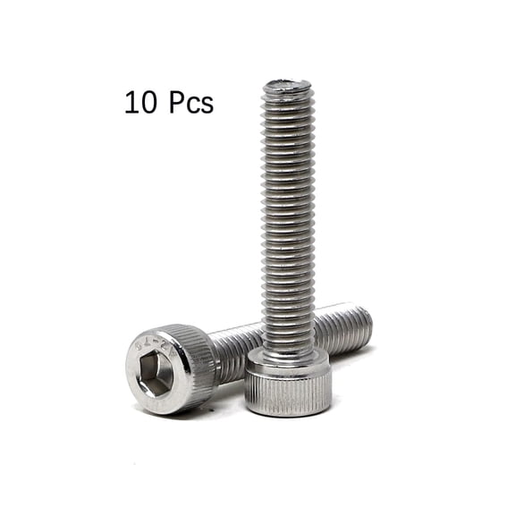 XZHANH-10 Pcs M8 x 40mm Thread Pitch 1.25 mm Stainless Steel 304 Hex Socket Head Cap Screws Bolts Kit