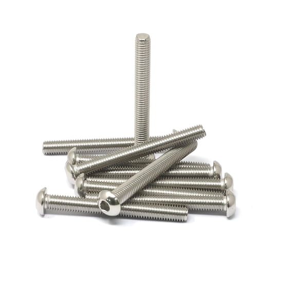 XZHANH-10 Pcs M8 x 70mm Thread Pitch 1.25 mm Stainless Steel 304 Hex Socket Button Head Cap Screws Bolts Kit