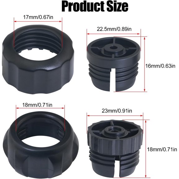 XZHANH-10 Sets Ball Joint Mounting Socket 17mm/18mm Mobile Phone Holder Car Gravity Mount Accessory with Threaded Screw Fixing Nut Air Outlet Fixing Clip Nut Base Holder