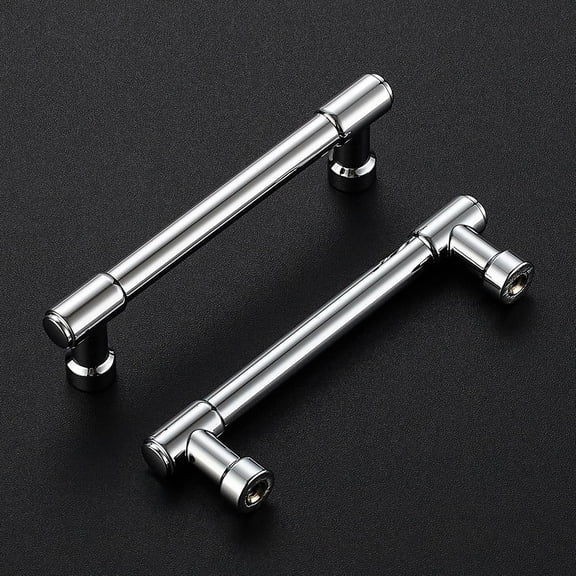 XZHANH-2 Pack 3-3/4 Inch Hole Center Solid Kitchen Cabinet Handles Polished Chrome Dresser Pulls Cabinet Drawer Pulls for Kitchen Cupboard Hardware
