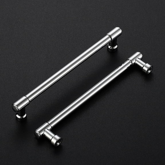 XZHANH-2 Pack 6-1/4 Inch Hole Center Solid Kitchen Cabinet Handles Polished Chrome Dresser Pulls Cabinet Drawer Pulls for Kitchen Cupboard Hardware