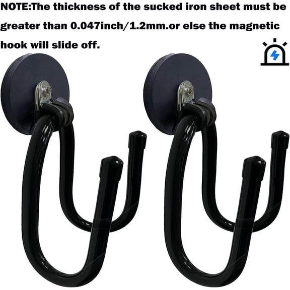 XZHANH-2 Pack Chainsaw Organizer Holder,Heavy Duty Garage Magnetic Hook,RV Workshop Tool Box Storage Magnet Hook,Garden Power Tool Hanger,Utility Strong Tool Storage Rack with Anti-Slip Coating