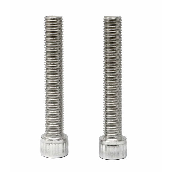 XZHANH-2 Pcs M16 x 100mm Thread Pitch 2.0 mm Stainless Steel 304 Hex Socket Head Cap Screw Bolts Kit