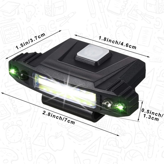 XZHANH-2 Pieces Ultra Bright Mini LED Clip on Cap Light USB Rechargeable Hat Visor Waterproof Cap Light Flashlight Headlamp for Fishing Camping Running Hard Hats Helmets, 4 Modes
