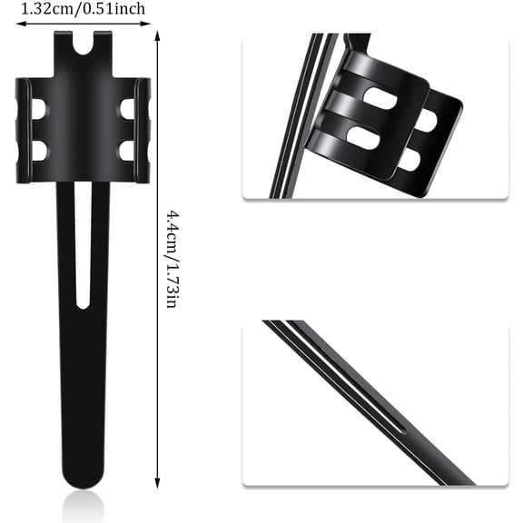 XZHANH-20 Pcs Flashlight Clip for Removable Accessories Metal Penlight Replacement Clip for Flashlight