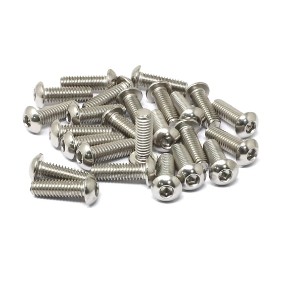 XZHANH-25 Pcs 5/16-18 x 1" Stainless Steel 304 Hex Socket Button Head Cap Screws Bolts Kit