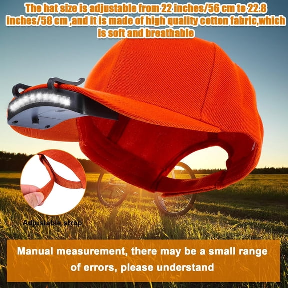 XZHANH-3 Pcs Baseball Cap with Lights Clip on 11 LED Hat Headlamp Battery Powered LED Hat Brim Lamp Ultra Bright Flashlight