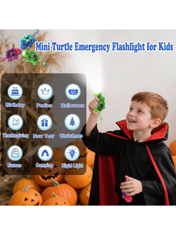 -3PCS Set Turtle Nurse Mini Flashlight, Pediatric Nurse Flashlight Keychain , Rechargeable 7 Modes LED & SOS Emergency Key Ring Handbag Bag Purse Keychains, Christmas Stocking Stuffers Gift fo