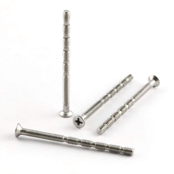 XZHANH-4 Sets Cross Recessed Countersunk Head Screw 5x60 Cross Sleeve M5x16 Lock Rounded Head Iron Screw Door Handle Lever Bolt Connector Fixing Cutting Slot Hinge Screw for Door Lock Fixing