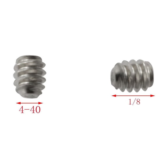 XZHANH-40PCS 4-40 x 1/8'' Stainless Steel Allen Head Hex Hexagon Socket Set Screws Cup Point with Two Piece Hex Wrench