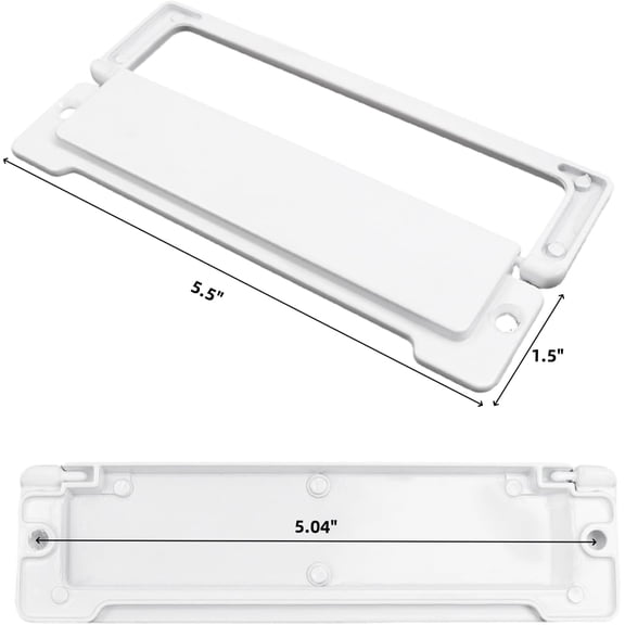 XZHANH-5.5 Inch Flush Pull Handles, Recessed Furniture Handles with Screws, Hidden Cabinet Pull for Drawers, Sliding Doors & Wardrobes, 5.04 Inch Hole Centers, 4Pcs White