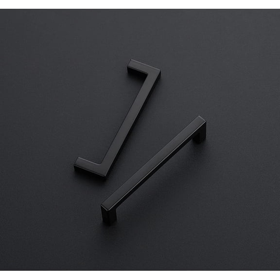 XZHANH-5 Pack Solid 4 Inch Center to Center Slim Square Bar Drawer Handles Kitchen Cabinet Handles Black Drawer Pulls Kitchen Cabinet Hardware Matte Black Pulls