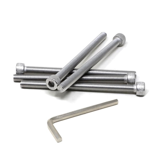 XZHANH-5 Pcs M8 x 110mm Thread Pitch 1.25 mm Stainless Steel 304 Hex Socket Head Cap Screws Bolts Kit
