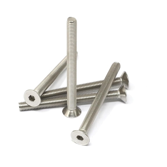 XZHANH-5 Pcs M8 x 90mm Thread Pitch 1.25 mm Stainless Steel 304 Hex Socket Flat Head Cap Screws Bolts Kit