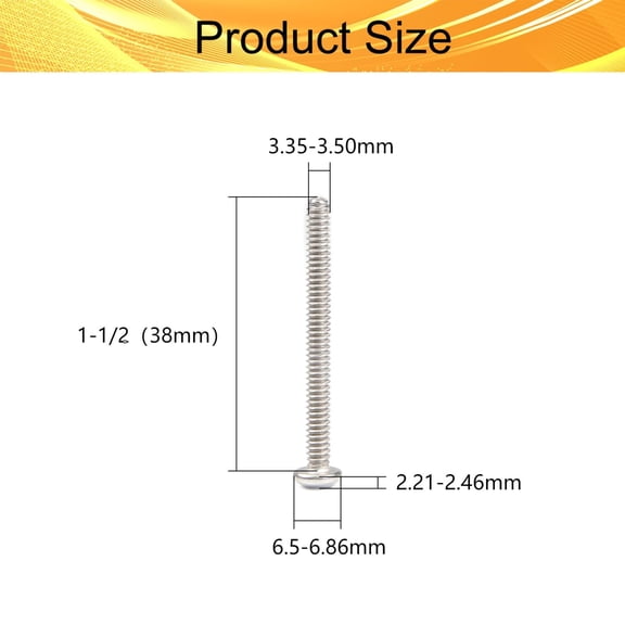 XZHANH-50 PCS #6-32 x 1-1/2" Machine Screws, Phillips Pan Head, 304 Stainless Steel A2-70 Screw,Electrical Outlet Screw,Fully Threaded,DIY,Repair,Install Furniture and Electrical Appliances Mounting