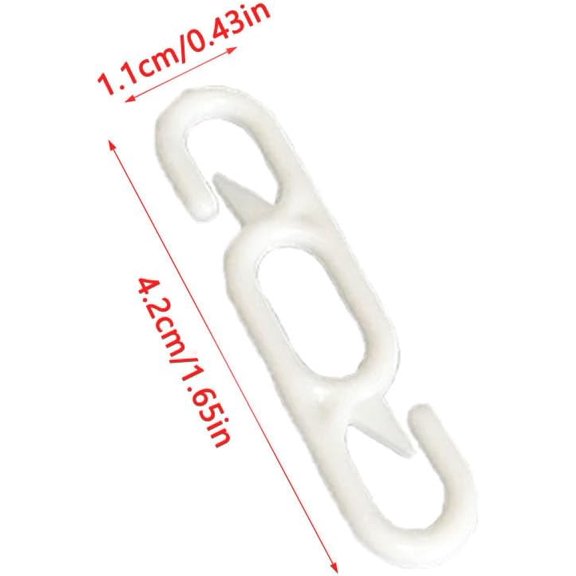 XZHANH-50 Pack Clothes Drying Hanger Clips Hook Connector Replacement Double Ended Hanging Clip Hooks for Foldable Drying Rack with Clips Round Rotatable Underwear Socks Drying Drip Hanger