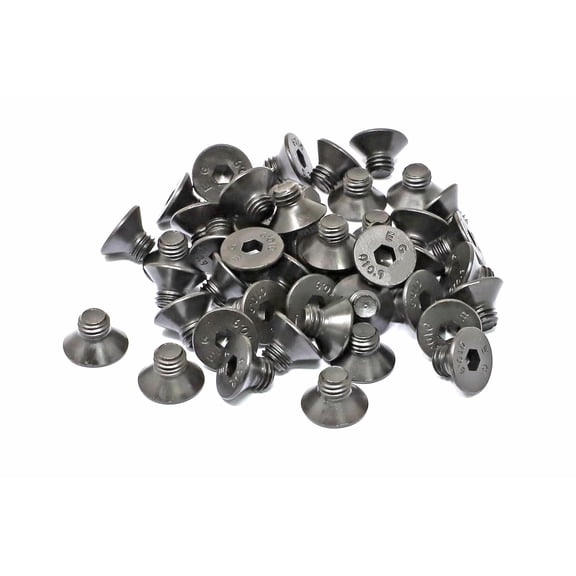 XZHANH-50 Pcs M8 x 10mm Thread Pitch 1.25 mm Alloy Steel 10.9 Grade Hex Socket Flat Head Cap Screws Bolts Kit, Black Oxide Finish