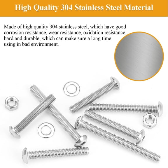 XZHANH-55 Pieces M5 x 25mm Button Head Socket Cap Screws, Thread Pitch 0.8mm, M5 Screws, 304 Stainless Steel, Fully Threaded, Silver