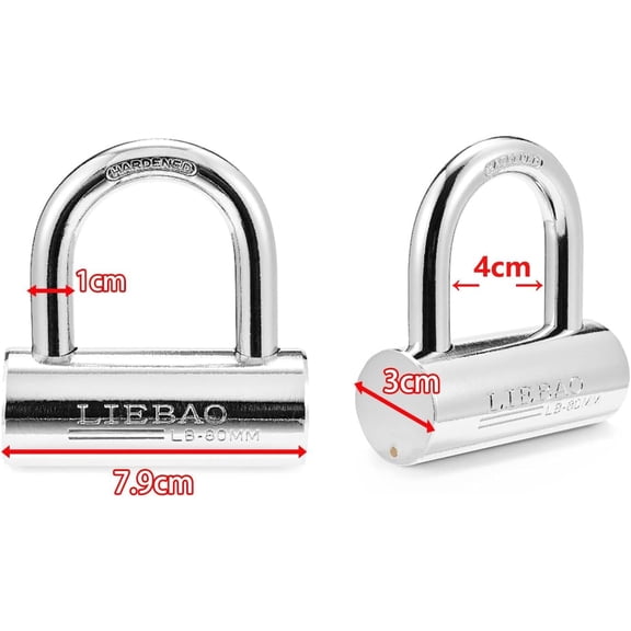XZHANH-Big Heavy Duty Stainless Steel Padlock with Key,high Security Shipping Container Padlocks,Bolt Cutter Proof Lock,Thick Large Padlock for Outdoor,keyed Unbreakable Anti Theft Chain Lock (80mm)