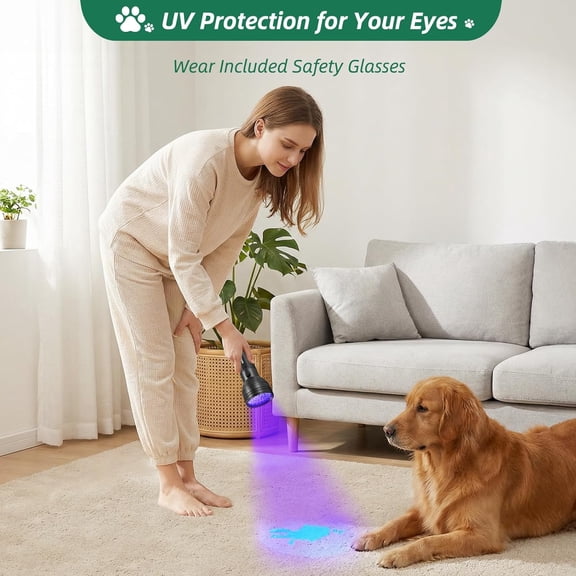 XZHANH-Black Light for Pet Urine Detection UV Flashlight 395nm Pet Urine Detector Light for Cat Pee and Dog Stains Carpets Floors