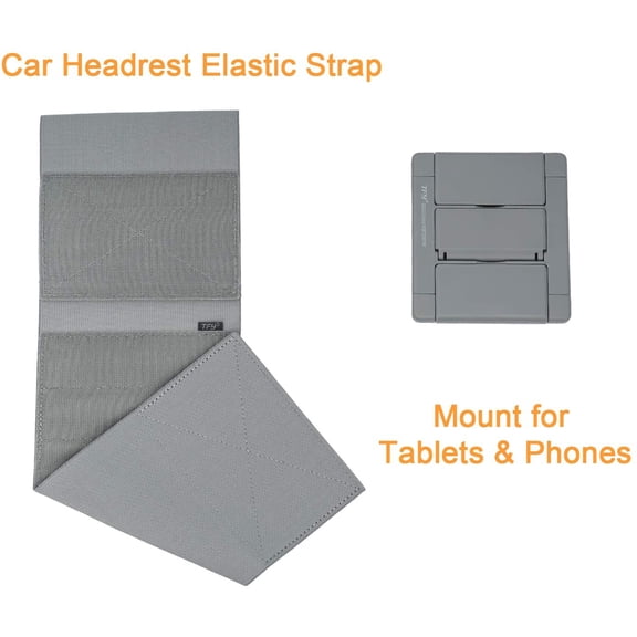 XZHANH-Car Mount Holder, Car Headrest Mount Holder for Phones and Tablets, Compatible with 5 to 10.5 Inch Screens Devices (Gray)