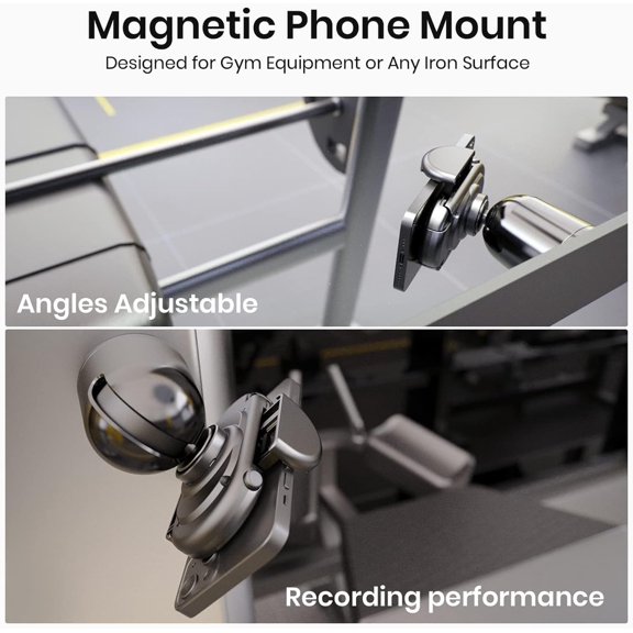 XZHANH-Gym Phone Holder - Magnetic, 360 Rotating, Home & Gym Essentials for All, Black