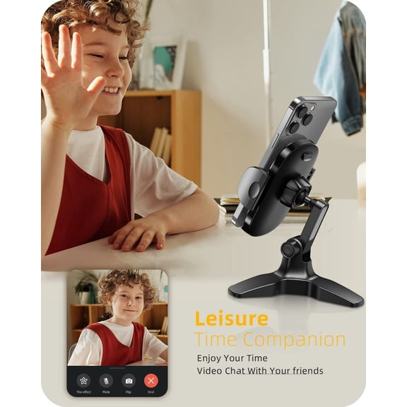XZHANH-Heavy Duty Phone Stand - Adjustable Desktop Holder for Video Calls, Compatible with 4.7-6.8" Smartphones & Thick Cases, Perfect for Home Office