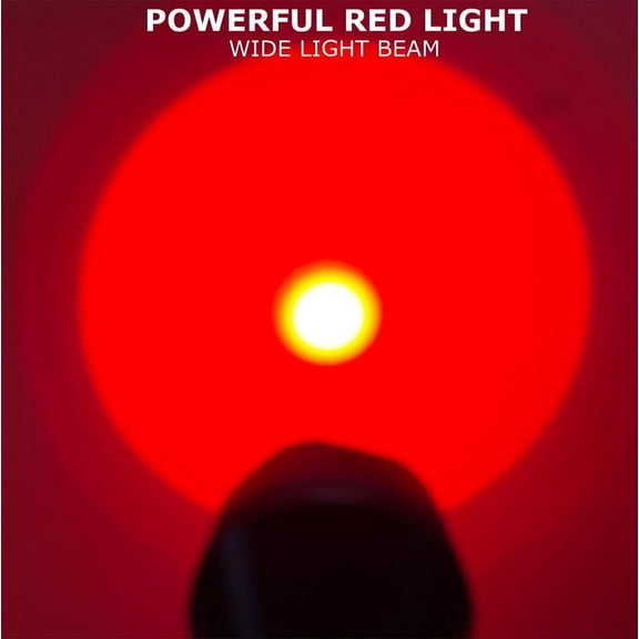 XZHANH-High Power 2 Pack Red Flashlights, Red LED Flashlight 3 Modes High Lumens LED Red Light Torch Zoomable Red Flash Light for Outdoor, Astronomy, Aviation, Night Observation