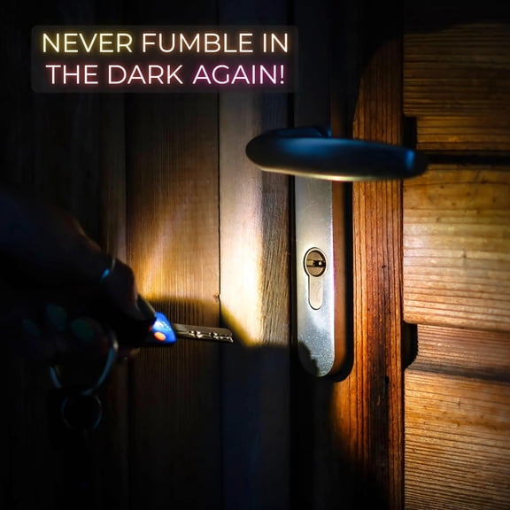XZHANH-LED Light Key Attachment, Light Up Keychain Flashlight with Key Organizer for Easy Outdoor Lock, Doorway and Porch Lighting (Mini)