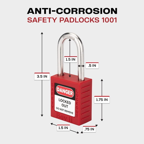 XZHANH-Lockout Tagout Locks- 2 Red Loto Locks,Lockout Tagout Keyed Different,2 Keys Per Lock,OSHA Compliant Lock Out Tag Out Safety Padlocks