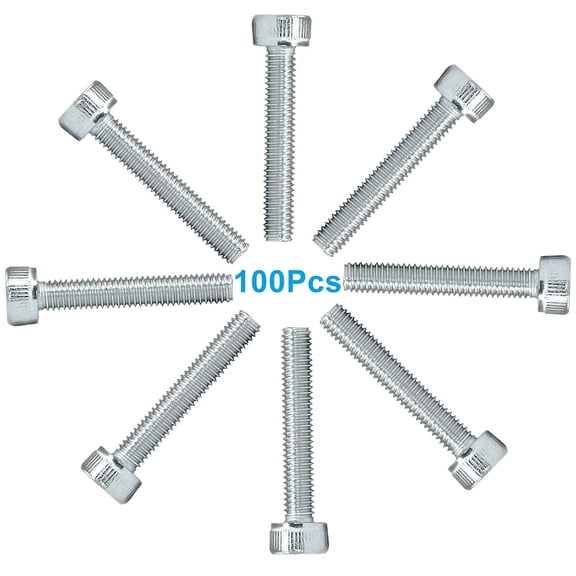 XZHANH-M3 x 18mm Silver Hex Socket Head Cap Screws Bolts, M3 18mm Shcs Bolts 304 Stainless Steel (18-8) Fully Threaded, 100Pcs