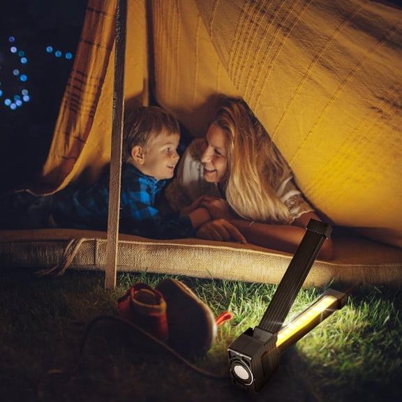 XZHANH-Magnetic Gym Lamp for Posing, Portable Magnet LED Flashlight with Hanging Hook, 7th Gear Dimming & 180 Degree Folding, Handheld USB Rechargeable Power Bank Camping Light