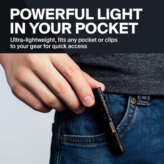 XZHANH-Mini Tactical Flashlight High Lumes - Compact, Powerful Flash Light for Outdoor Activities and Emergency Use - Black